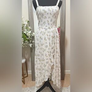 Hollister White Smocked Dress